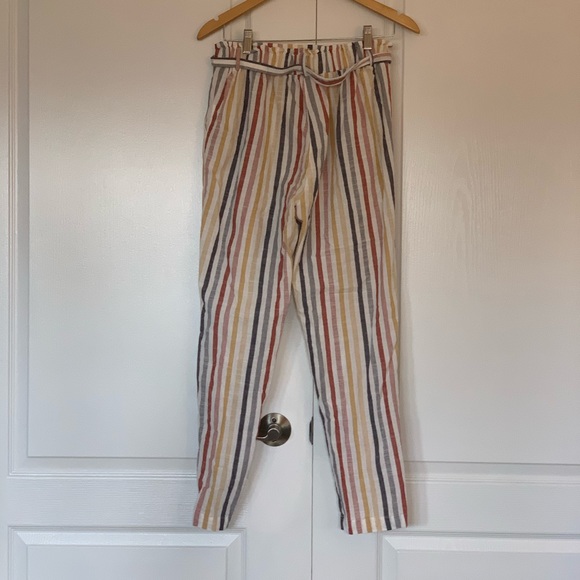 Striped paper bag pants - Picture 2 of 5
